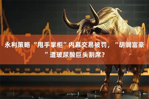 永利策略 “甩手掌柜”内幕交易被罚，“胡润富豪”遭玻尿酸巨头割席？