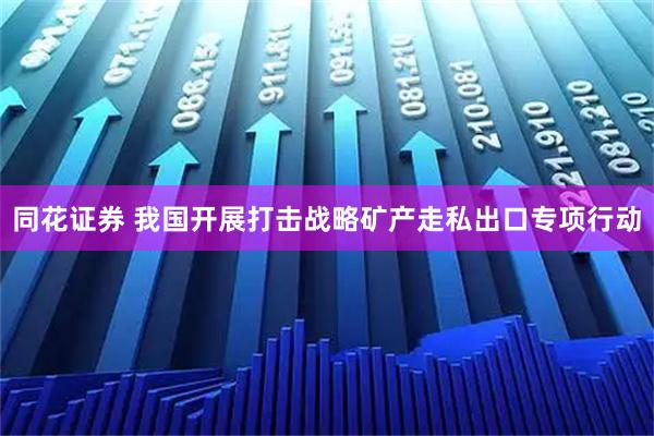 同花证券 我国开展打击战略矿产走私出口专项行动