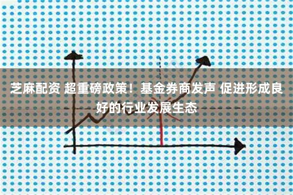 芝麻配资 超重磅政策！基金券商发声 促进形成良好的行业发展生态